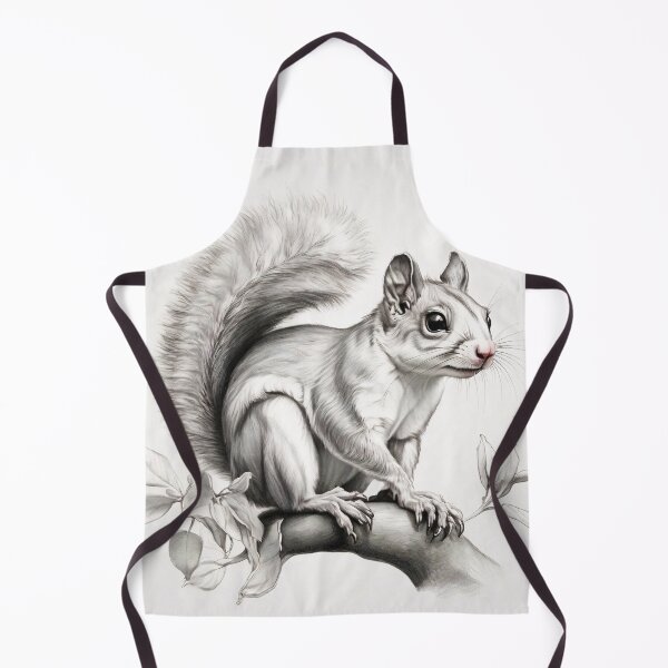 Item preview, Black and white Squirrel pencil drawing designed and sold by Pencil-Art.