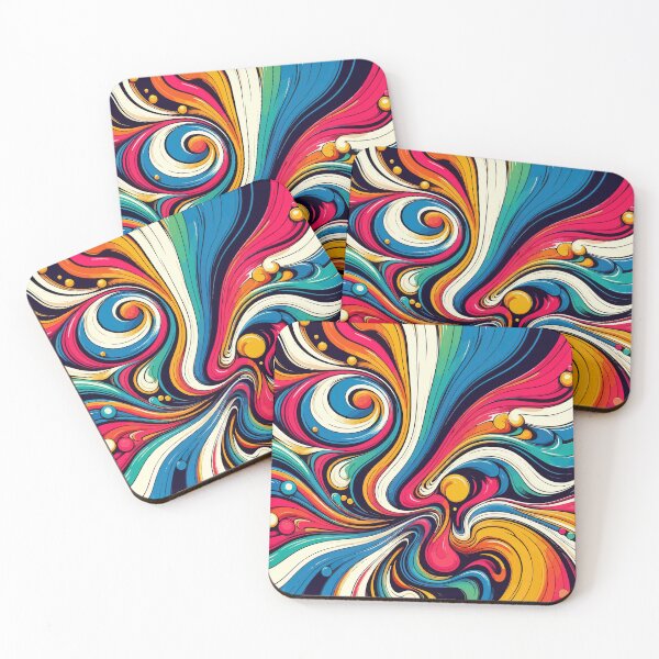 Item preview, Retro Rainbow Liquid Pattern designed and sold by TomFrontierArt.