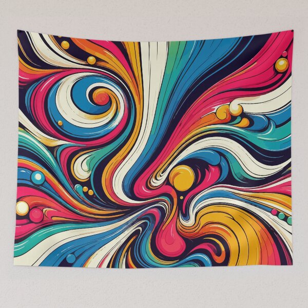 Item preview, Retro Rainbow Liquid Pattern designed and sold by TomFrontierArt.