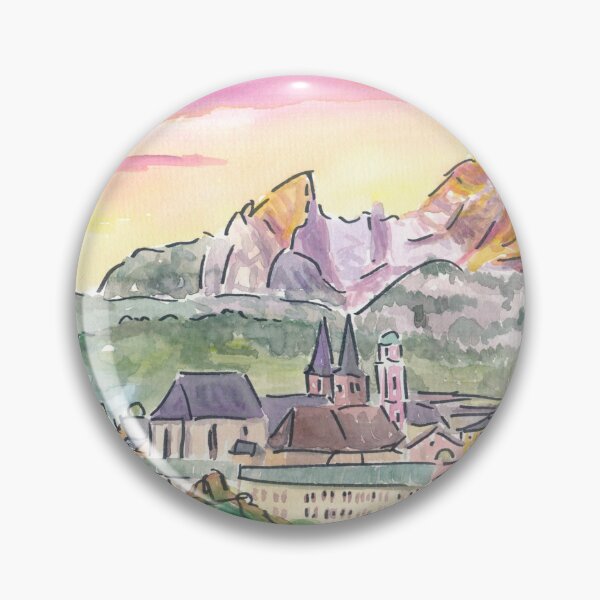 Item preview, Berchtesgaden Bavaria with Watzmann and Sunrise Sky designed and sold by artshop77.