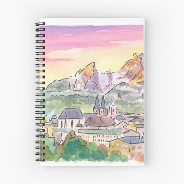 Item preview, Berchtesgaden Bavaria with Watzmann and Sunrise Sky designed and sold by artshop77.