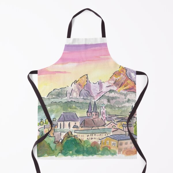 Item preview, Berchtesgaden Bavaria with Watzmann and Sunrise Sky designed and sold by artshop77.