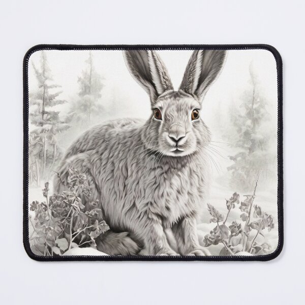 Item preview, Black and white Rabbit pencil drawing designed and sold by Pencil-Art.