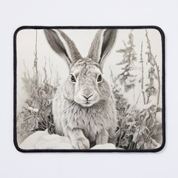 Item preview, Black and white Rabbit pencil drawing designed and sold by Pencil-Art.