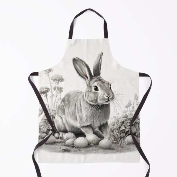 Item preview, Black and white Rabbit pencil drawing designed and sold by Pencil-Art.
