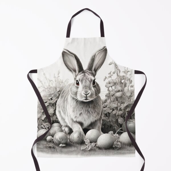 Item preview, Black and white Rabbit pencil drawing designed and sold by Pencil-Art.