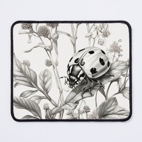 Item preview, Black and White Ladybug Pencil Drawing! designed and sold by Pencil-Art.
