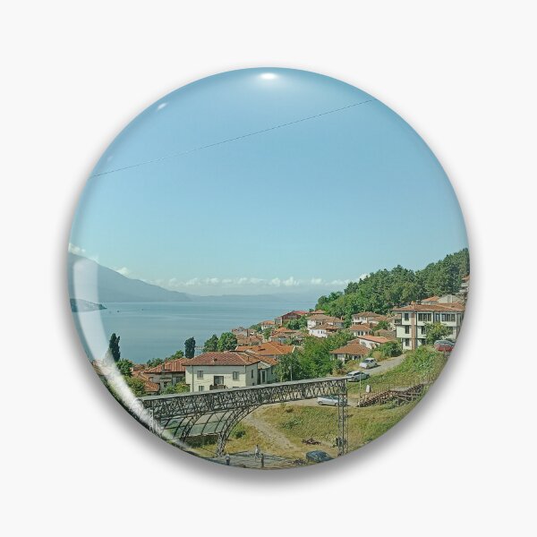 Artikelvorschau, Blick auf das antike Theater und den Ohridsee, Mazedonien entworfen und verkauft von Dreammkd.