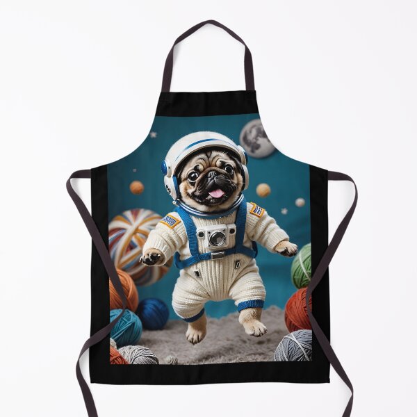 Item preview, Knitted lovable space pug designed and sold by Studio Quirk.