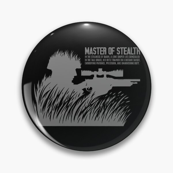 Aperçu de l'œuvre Stealth Sniper : précision dissimulée en gris créée et vendue par SplashTastic.