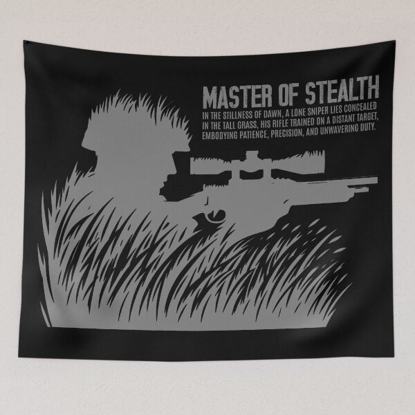 Item preview, Stealth Sniper: Concealed Precision in Gray designed and sold by SplashTastic.