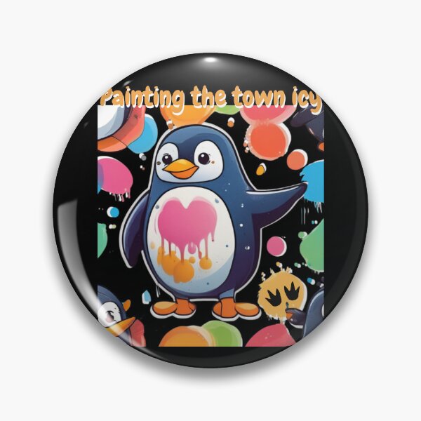Item preview, Cute penguin - painting the town icy for penguin lovers designed and sold by penguinarchives.