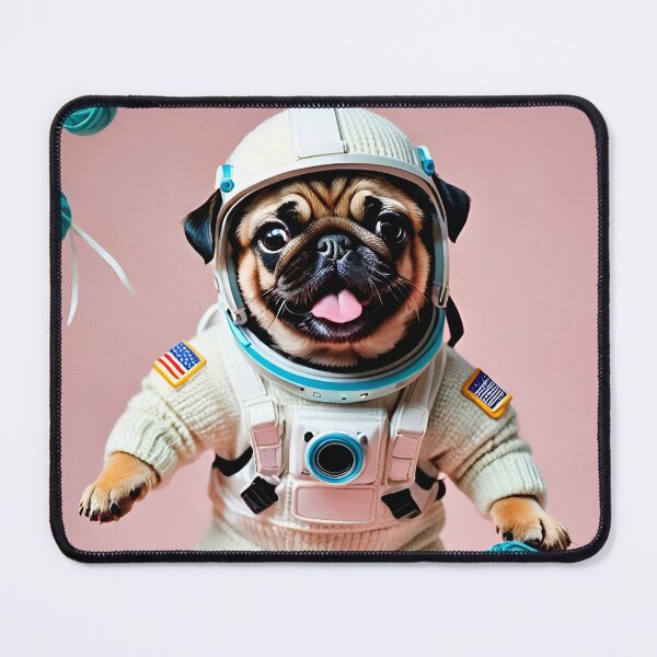 Item preview, Knitted lovable space pug designed and sold by Studio Quirk.