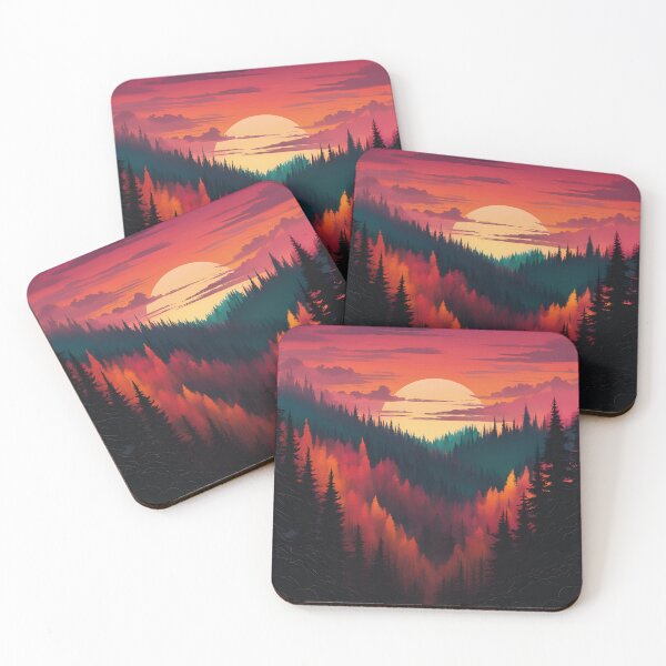 Item preview, Dark Forest Silhouettes at Sunset designed and sold by Creastore.