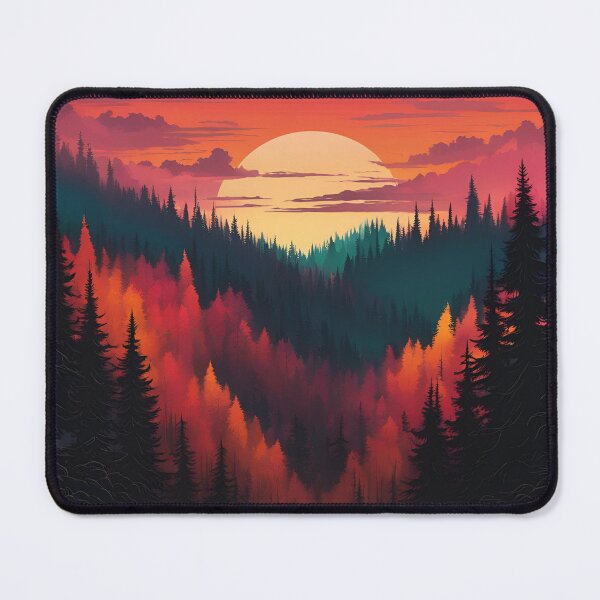 Item preview, Dark Forest Silhouettes at Sunset designed and sold by Creastore.