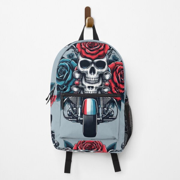 Item preview, Skull Rose Motorcycle Riders Tattoo sketch art designed and sold by ZulryLifestyles.