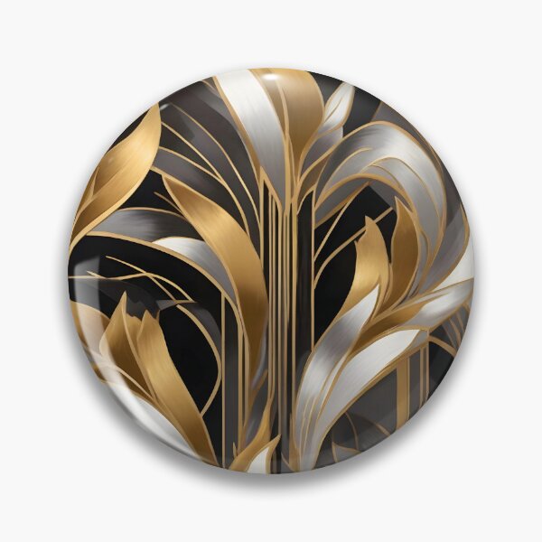 Item preview, Art Deco Nouveau Geometric Leaf Pattern designed and sold by SloganExpress.