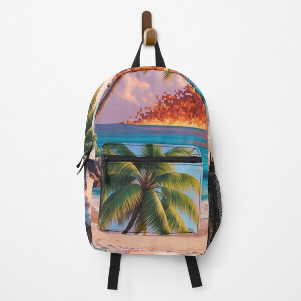 Item preview, Pixelated Tropical Paradise Sunset designed and sold by merve02shop.