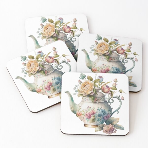 Item preview, Floral Tea Time - Teapot designed and sold by GiraffeCreative.