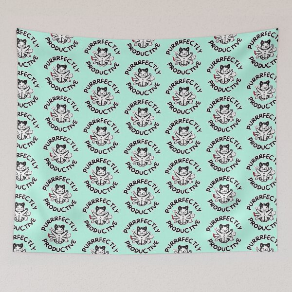 Item preview, Purrrfectly Productive! designed and sold by impressionofmel.