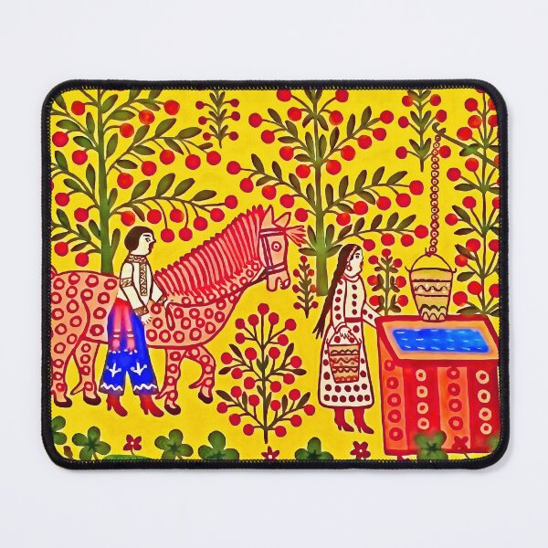 Item preview, Maria Prymachenko, Vanya Leads the Horse, Art Print, Ukrainian Artist, Ukrainian Folk Art, Марія Приймаченко, Ваня Веде Коня, Ukrainian Gift designed and sold by Artistic Gift Print.