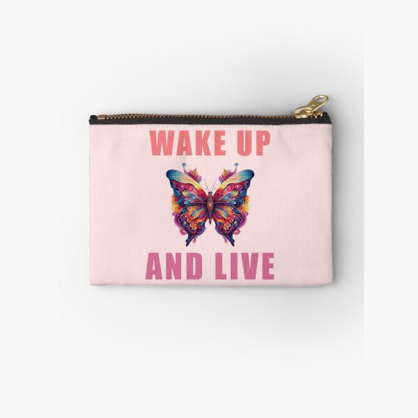 Item preview, wake up and live positive, quotes nature butterfly designed and sold by La Loca.