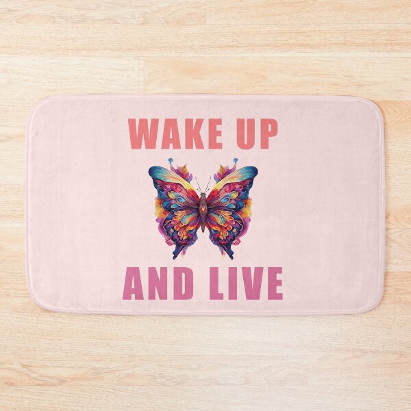 Item preview, wake up and live positive, quotes nature butterfly designed and sold by La Loca.