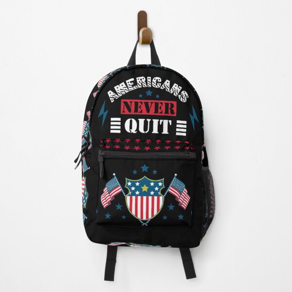 Item preview, Americans Never Quit, indomitable American spirit designed and sold by printerrificart.