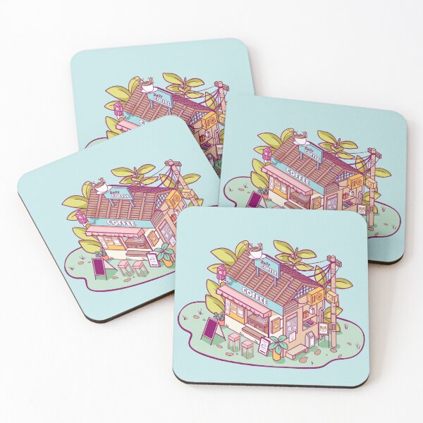 Item preview, cute little shop - coffee shop designed and sold by SD-Din.