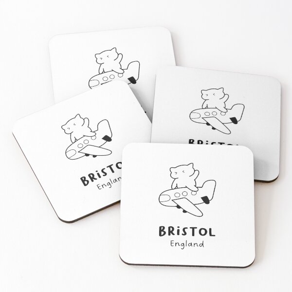 Item preview, Bristol, England | Adorable Cat on Plane Design | Airplane Illustration | Cat's Trip designed and sold by RM-Journey.