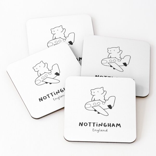 Item preview, Nottingham, England | Adorable Cat on Plane Design | Airplane Illustration | Cat's Trip designed and sold by RM-Journey.