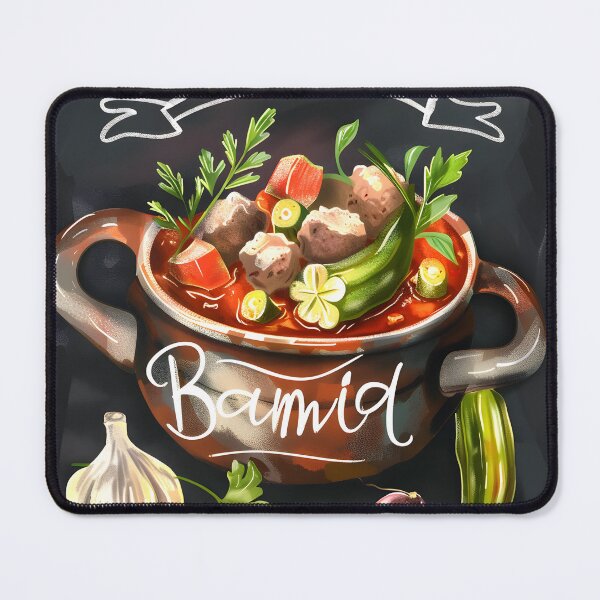 Item preview, Bamia Okra Delight: Experience the Savory Goodness and Aromatic Flavors of Middle Eastern Food- بامية بندورة لحمة طبيخ اكل عربي شرقي designed and sold by FUNqoosh.