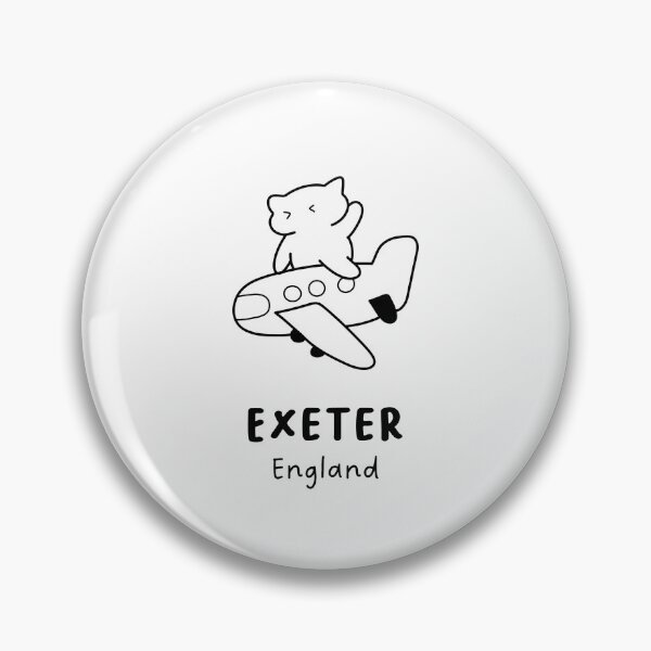 Item preview, Exeter, England | Adorable Cat on Plane Design | Airplane Illustration | Cat's Trip designed and sold by RM-Journey.