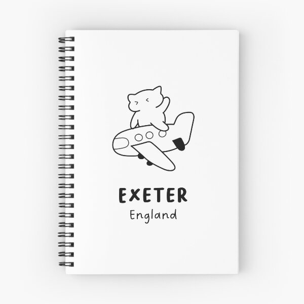Item preview, Exeter, England | Adorable Cat on Plane Design | Airplane Illustration | Cat's Trip designed and sold by RM-Journey.