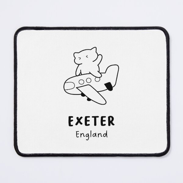 Item preview, Exeter, England | Adorable Cat on Plane Design | Airplane Illustration | Cat's Trip designed and sold by RM-Journey.