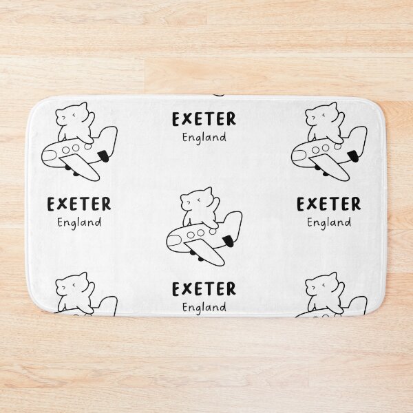 Item preview, Exeter, England | Adorable Cat on Plane Design | Airplane Illustration | Cat's Trip designed and sold by RM-Journey.