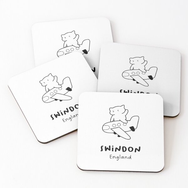 Item preview, Swindon, England | Adorable Cat on Plane Design | Airplane Illustration | Cat's Trip designed and sold by RM-Journey.