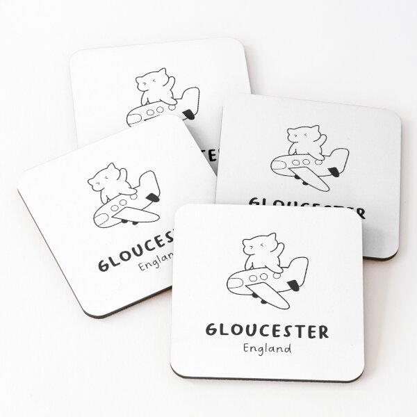 Item preview, Gloucester, England | Adorable Cat on Plane Design | Airplane Illustration | Cat's Trip designed and sold by RM-Journey.