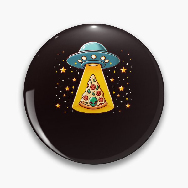Item preview, Funny Alien Beaming Pizza designed and sold by Logiamerch.