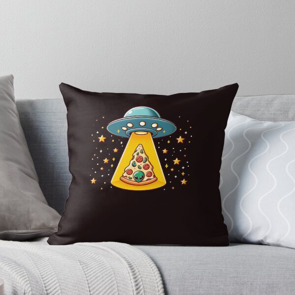 Item preview, Funny Alien Beaming Pizza designed and sold by Logiamerch.