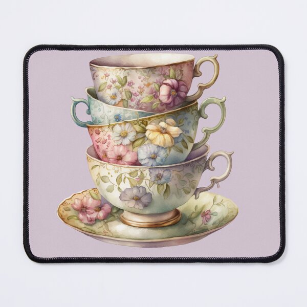 Item preview, Floral Tea Time - Cups designed and sold by GiraffeCreative.