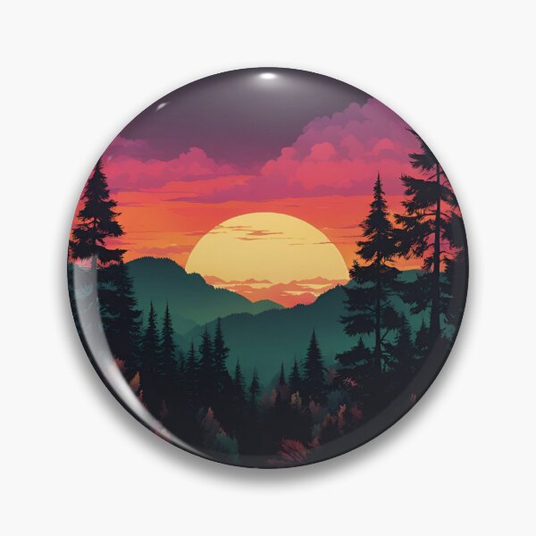 Item preview, Dark Forest Silhouettes at Sunset designed and sold by Creastore.