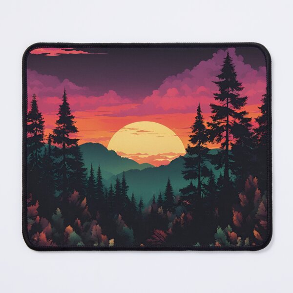 Item preview, Dark Forest Silhouettes at Sunset designed and sold by Creastore.