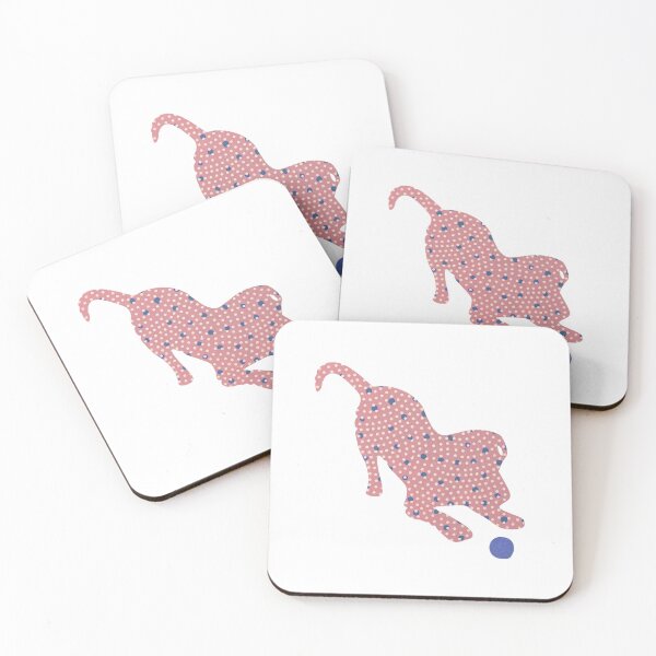 Item preview, Pink and Blue puppy playing - Silhouette Collection designed and sold by CuratedDesignCa.