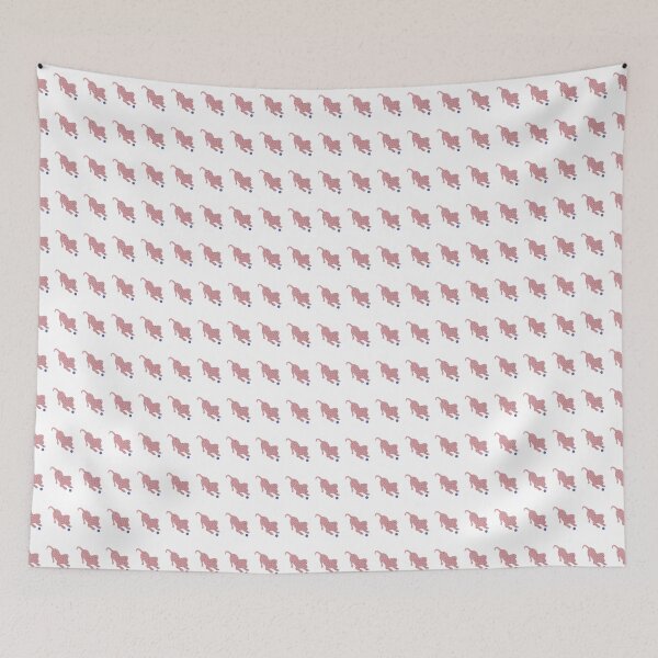 Item preview, Pink and Blue puppy playing - Silhouette Collection designed and sold by CuratedDesignCa.
