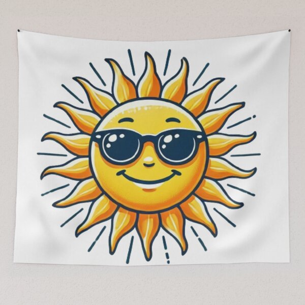 Item preview,  Cool Smiling Sun with Sunglasses - Bright and Cheerful Design designed and sold by NattyGe.