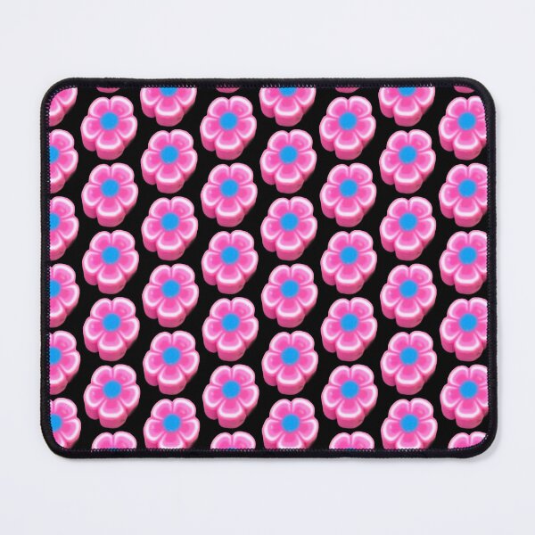 Item preview, Pink flowers black background  designed and sold by Lauracolleen3.