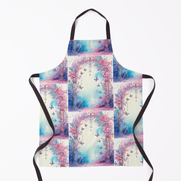 Artikelvorschau, Rosa und blau Aquarell Blumenbogen, Blumen und Aquarell Schmetterlinge entworfen und verkauft von navitalidesign.