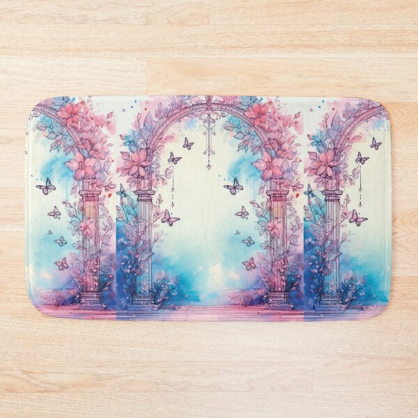 Item preview, Pink and blue watercolor floral arch, flowers and watercolour butterflies designed and sold by navitalidesign.