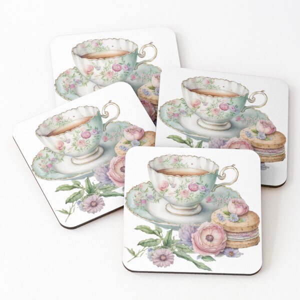 Item preview, Floral Tea Time - Tea and Dessert designed and sold by GiraffeCreative.